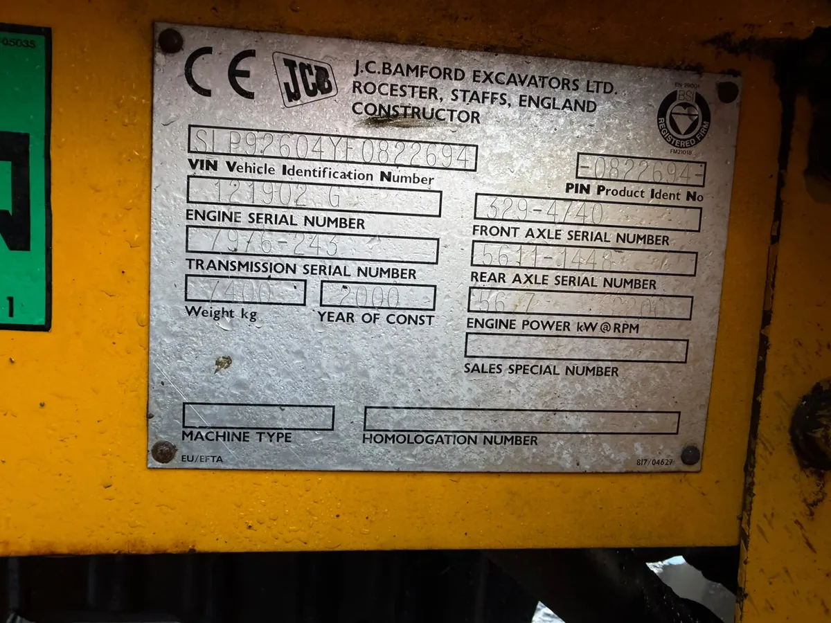 JCB 926 Rough Terrain Forklift - Image 3