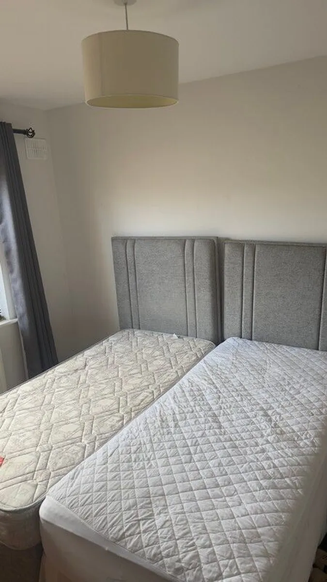 2x Single divan bed and mattress - Image 1
