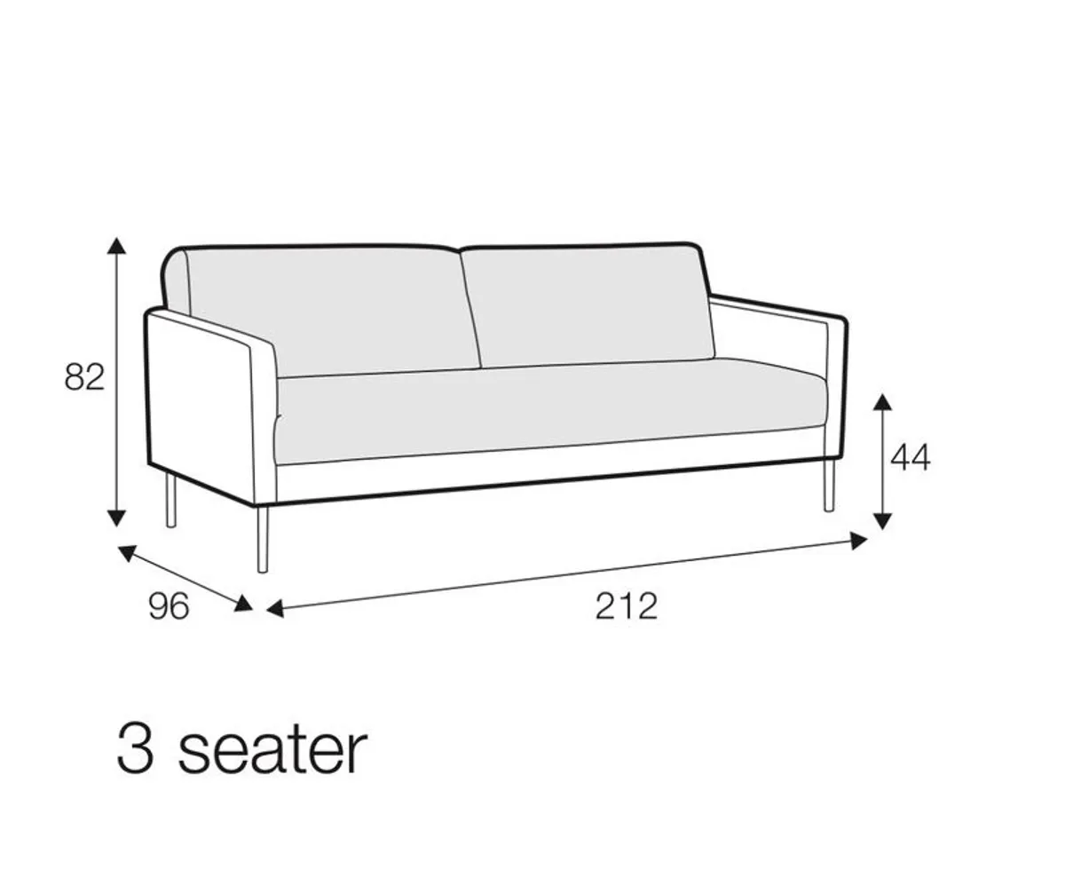NEW / UNUSED 3 Seater Sofa - Ashton, Natural - Image 3