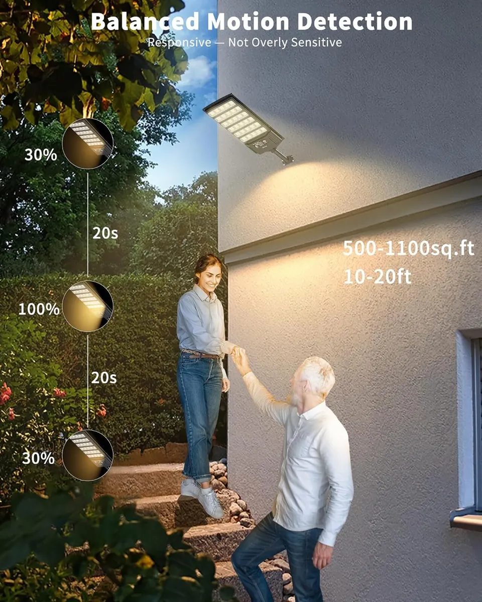 Solar Flood Lights Outdoor 6ah High (2 Pack) - Image 2