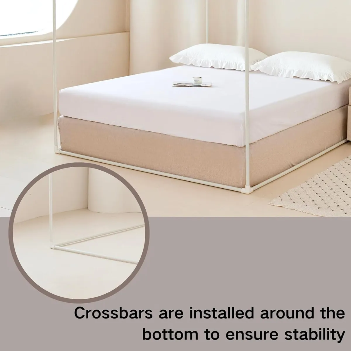 Bed Frame W150xl200xh200CM Four Corners Post - Image 2