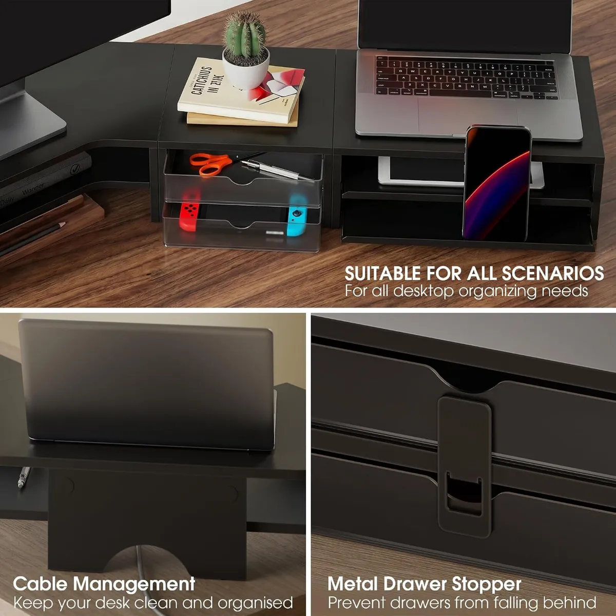 Monitor Stand 3 in 1 Modular L-Shaped Corner - Image 4