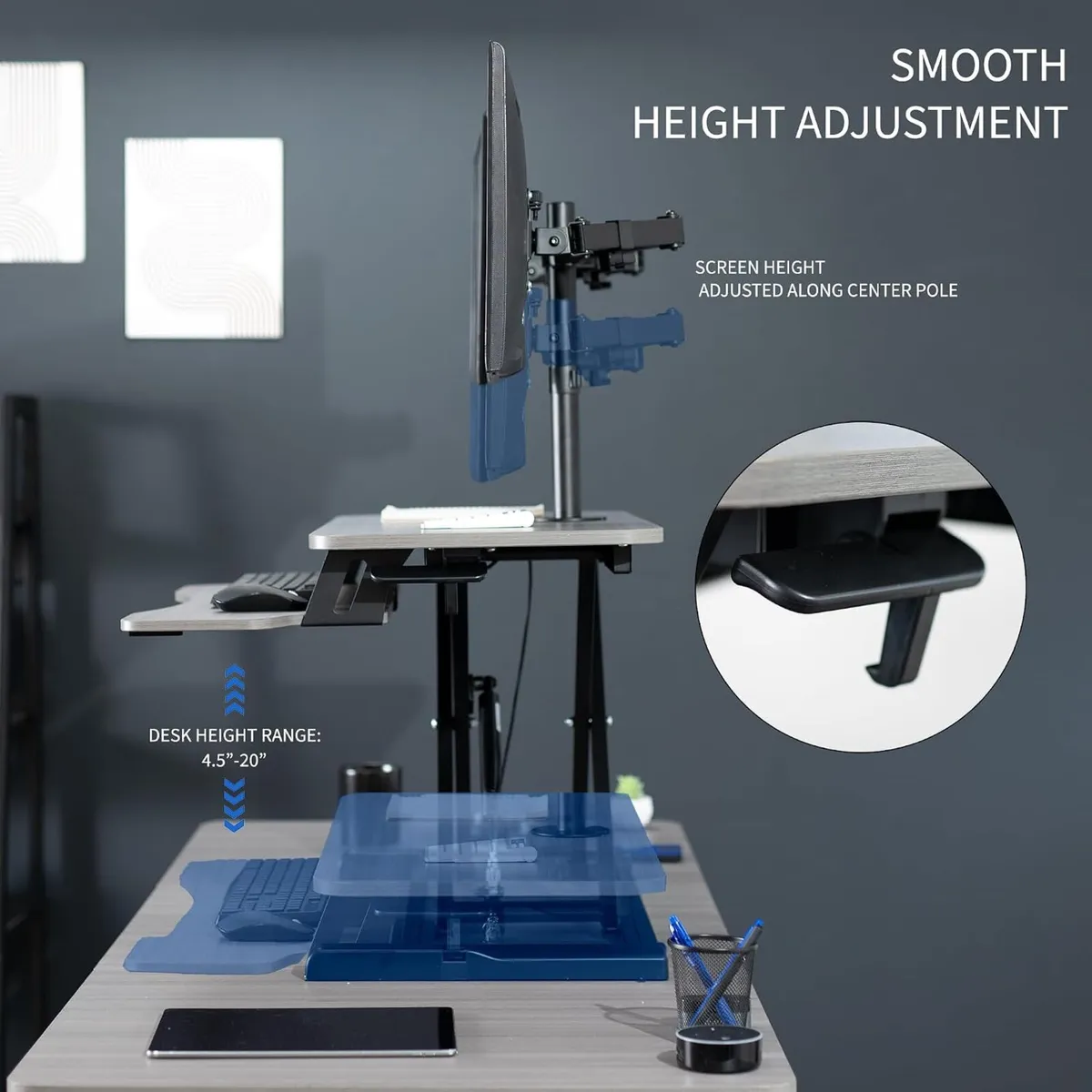 Adjustable 81CM Standing Desk Converter - Image 3