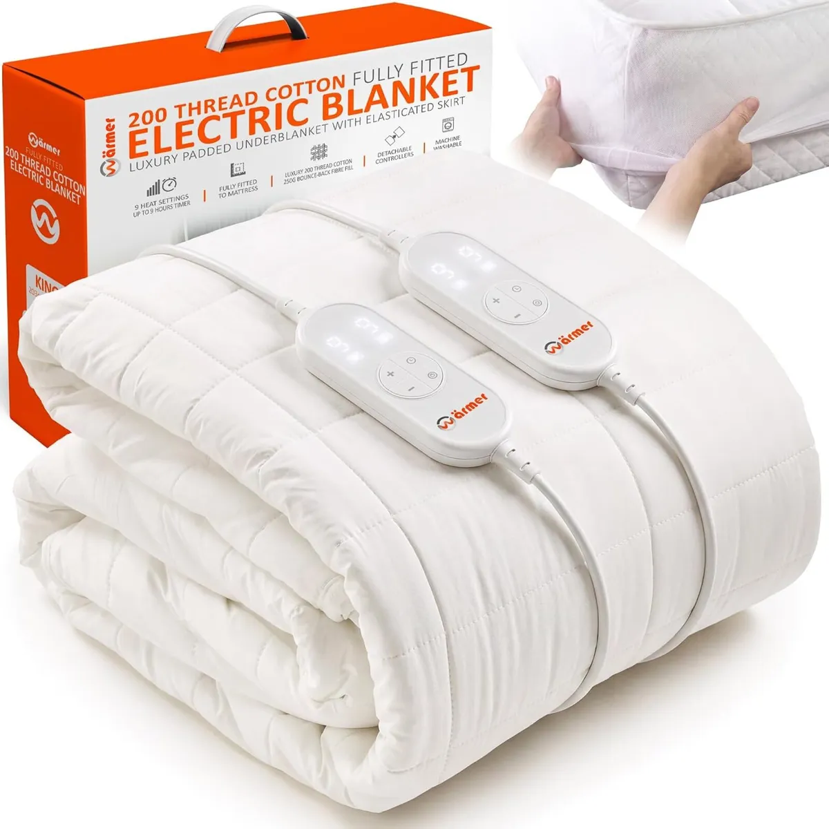 Cotton Electric Heated Blanket King - Image 1
