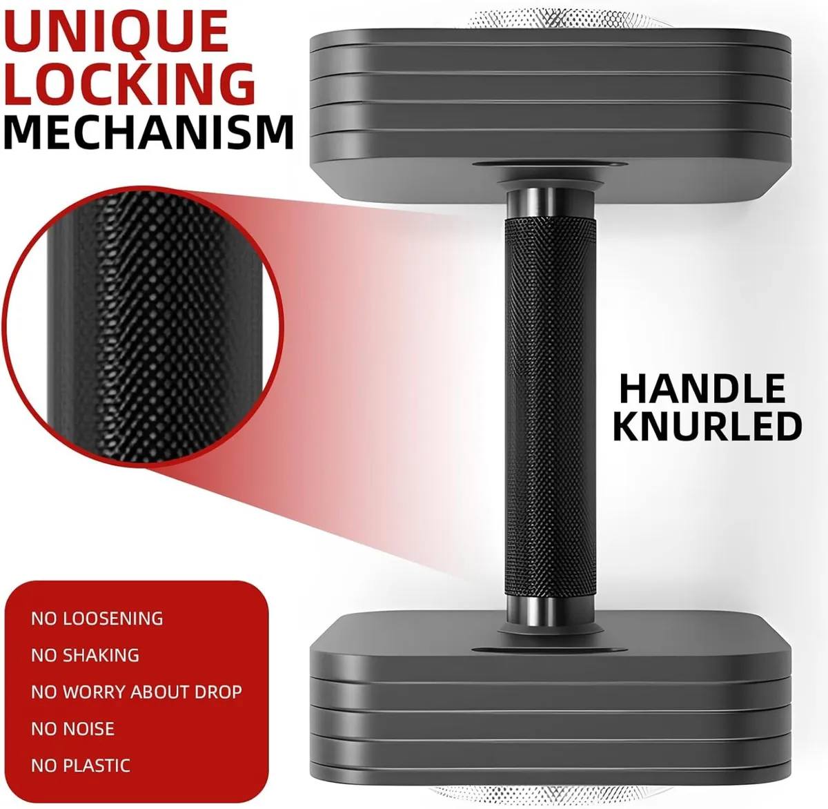 4-20KG Adjustable Dumbbells Single Dumbbell Quick - Image 4