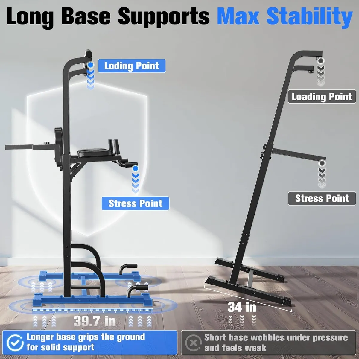Power Tower Dip Station Free Standing Pull Up - Image 3