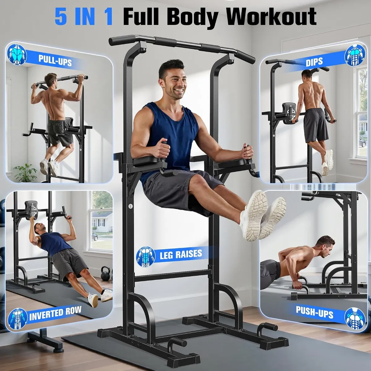 Power Tower Dip Station Free Standing Pull Up - Image 4