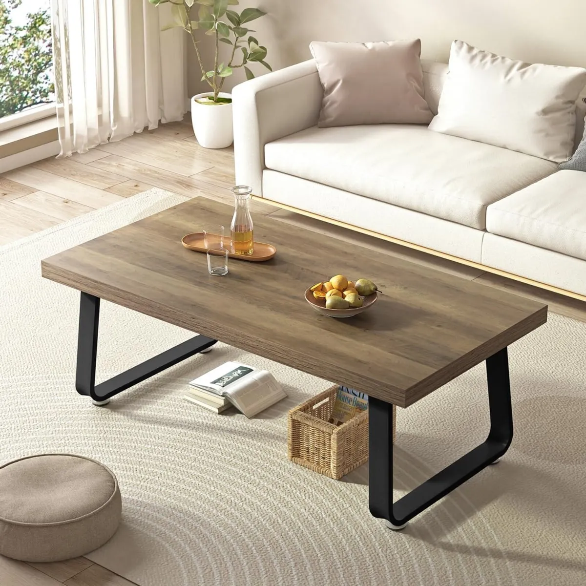 Rustic Oak Coffee Table 60dx120wx46.5h Cm - Image 1