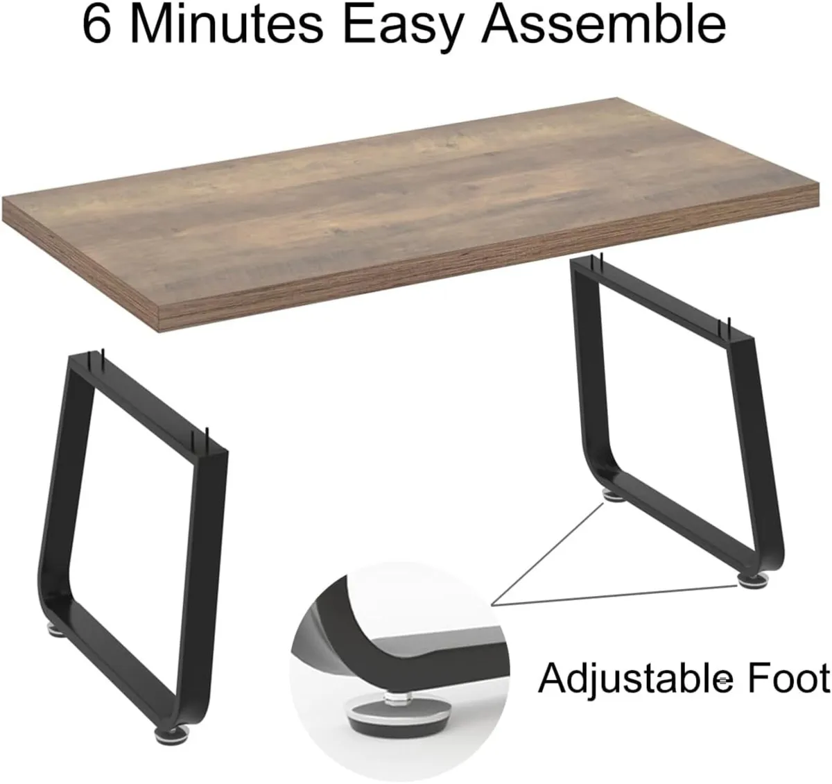 Rustic Oak Coffee Table 60dx120wx46.5h Cm - Image 4