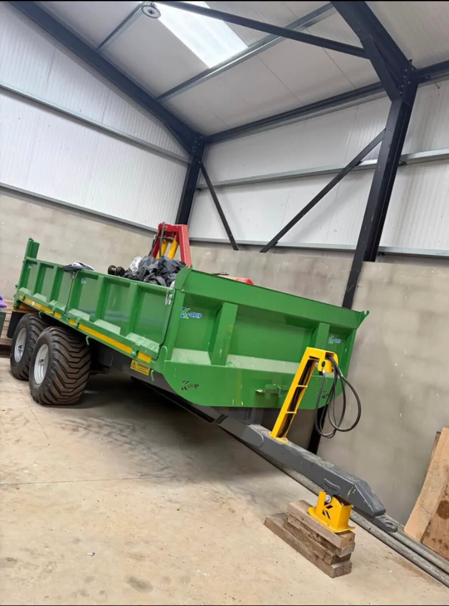 K Quip 10t drop side tipping trailers - Image 1