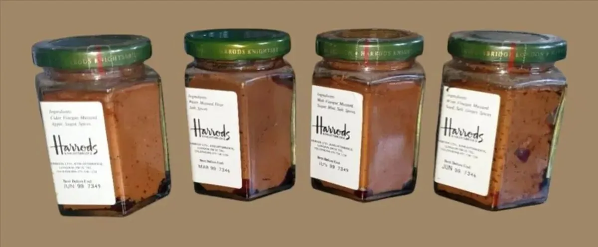 Vintage Pristine Sealed Harrods Mustard Jars Set - Image 3