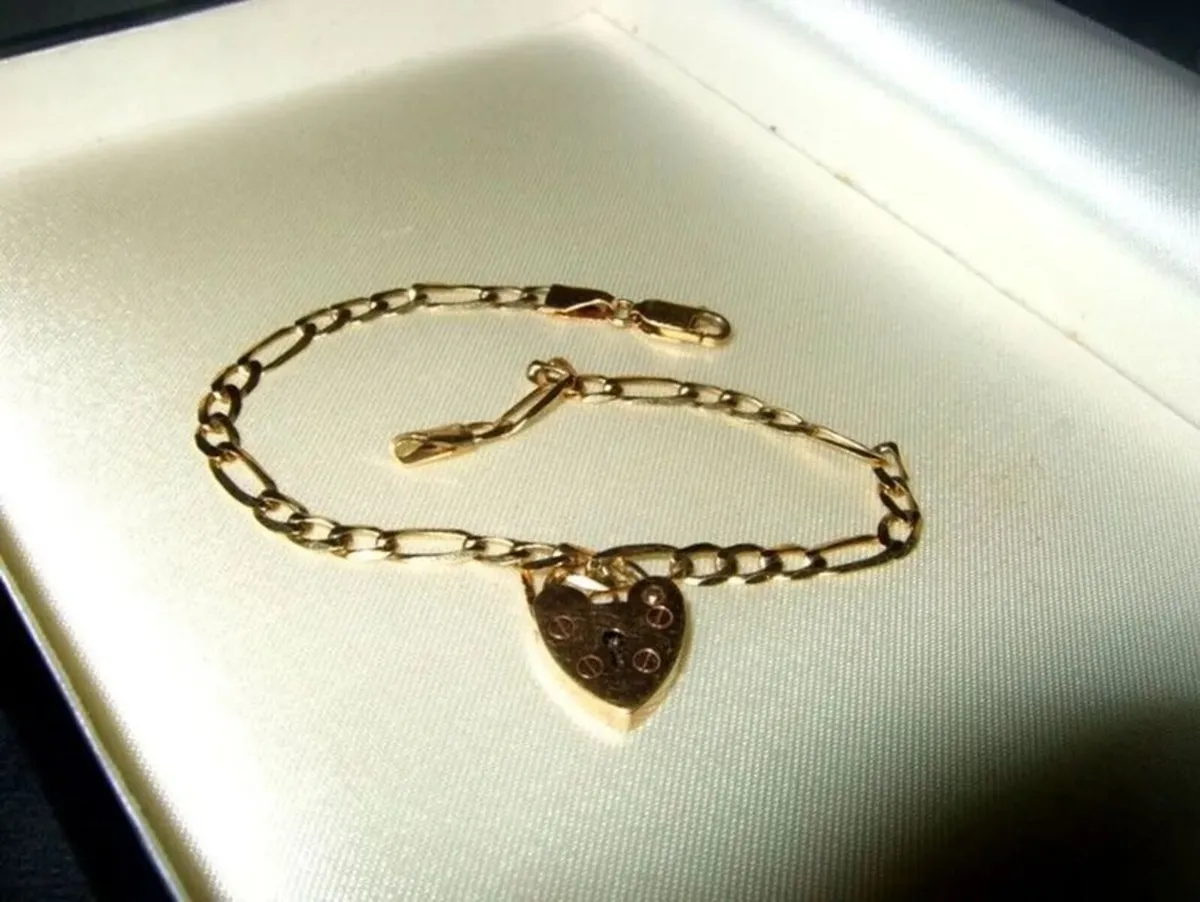 Vintage 9ct Gold 'Jailers' Bracelet - Image 3