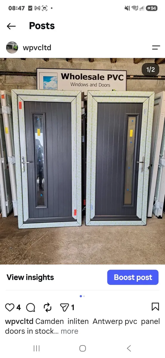 Pvc GREY PANEL DOORS WPVC LTD W23F6C1 - Image 2
