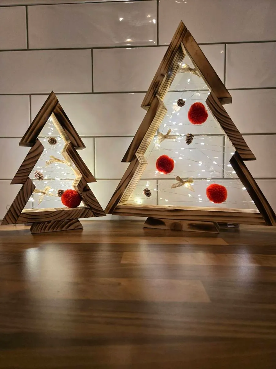 Wooden christmas trees