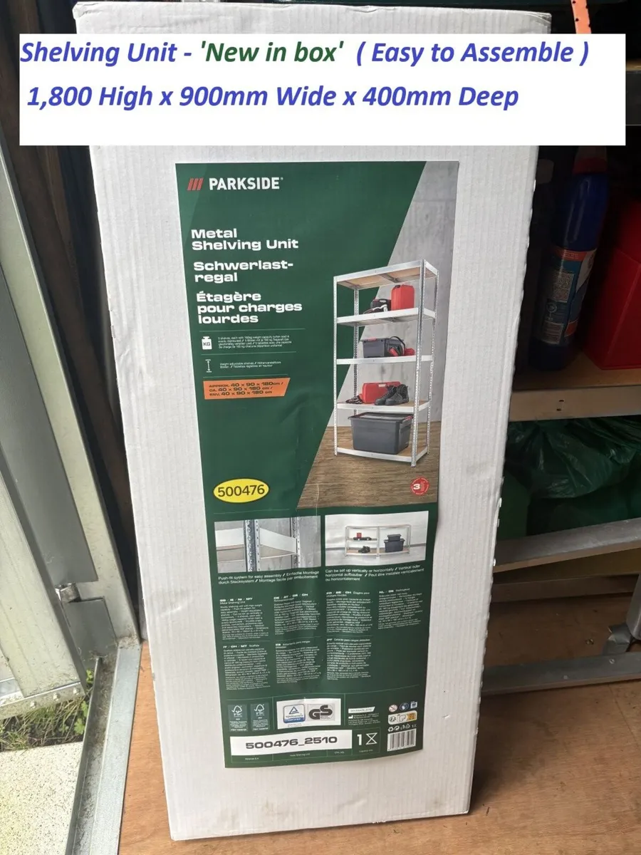Metal Shelving Unit with 5 Shelves  - 1.8 h x 90 w - Image 2