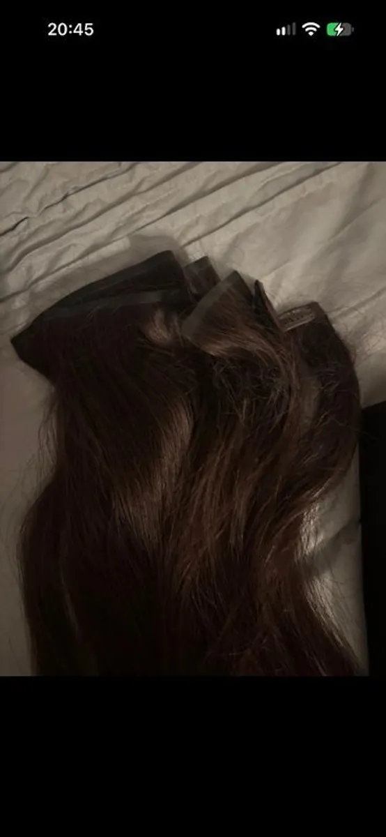 Human Clip in Hair Extensions , Foxy Locks 20inch shade "Cocoa" - Image 1