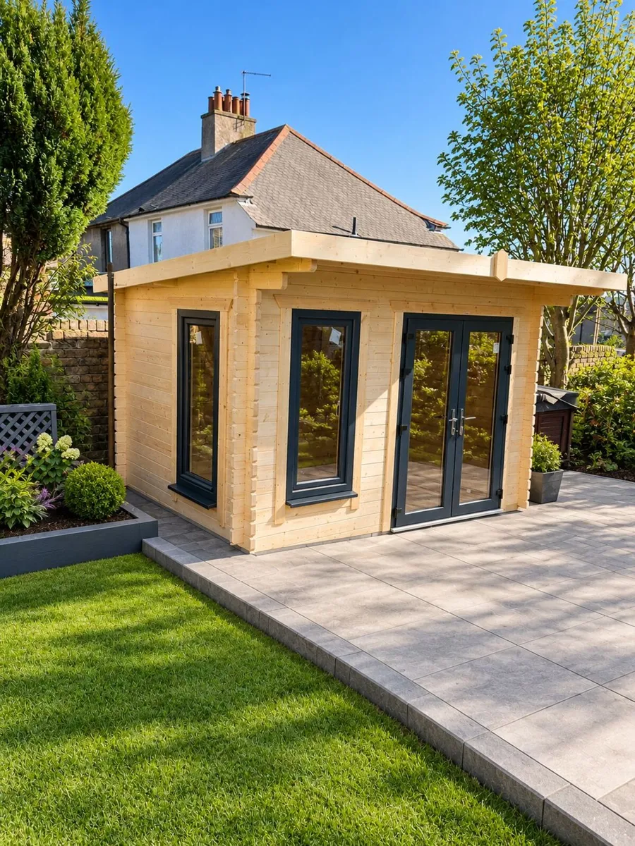 🏡 12x8 COOLA 44MM PENT ROOF LOG CABINS - Image 2