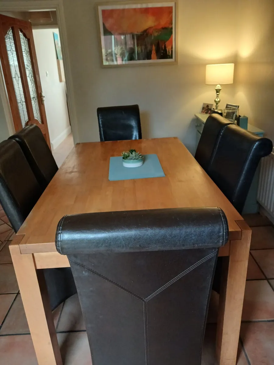 Pine table and chairs