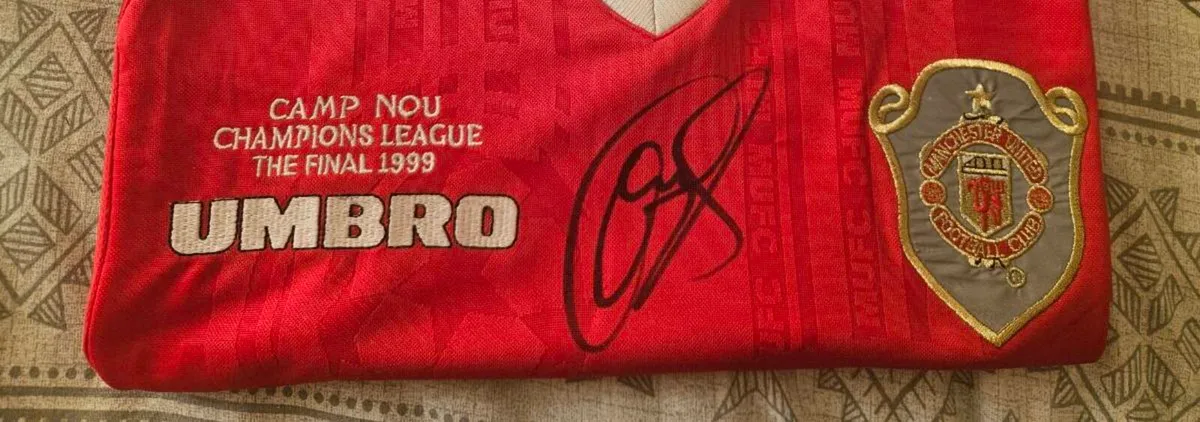 1999 champions league man united jersey signed by - Image 2