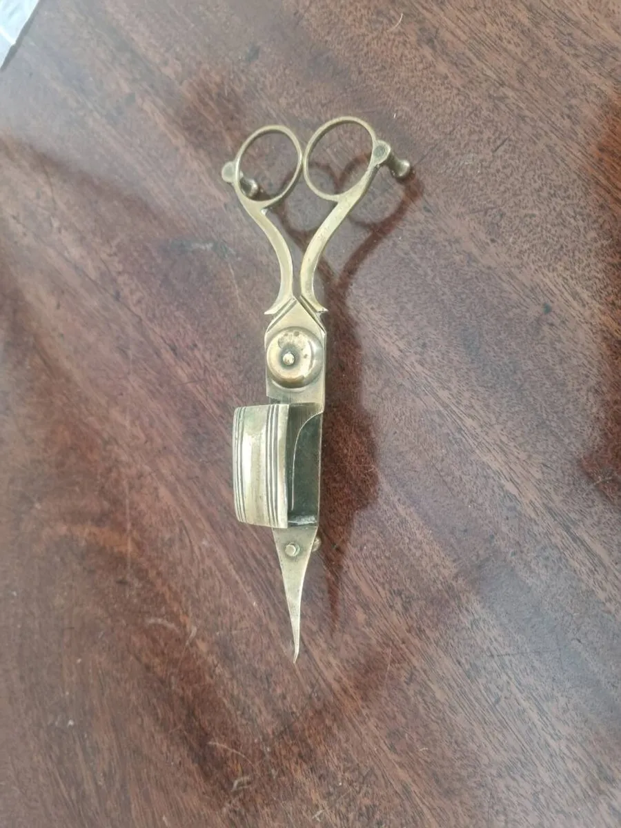 Antique Brass Candle Snuffer - Image 1