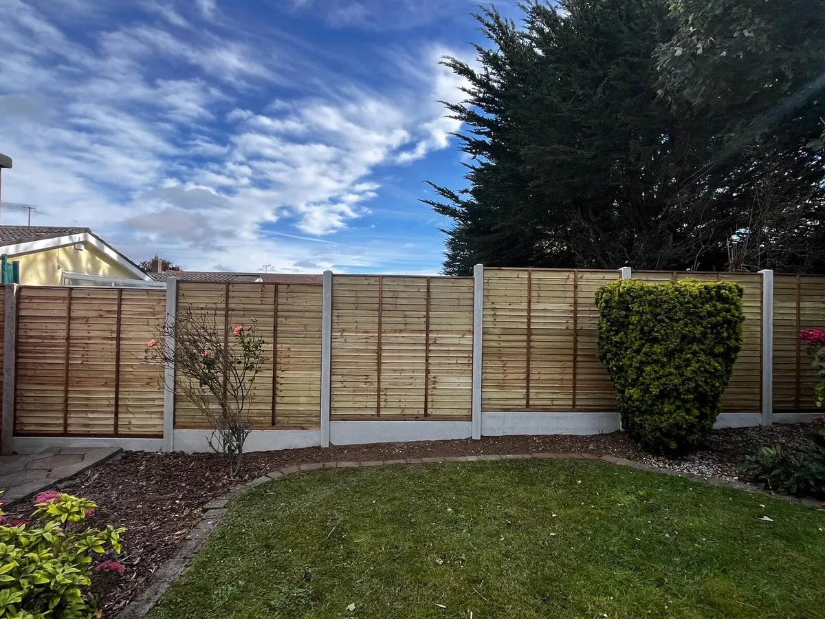 Fence , timber panels , Concrete posts - Image 3