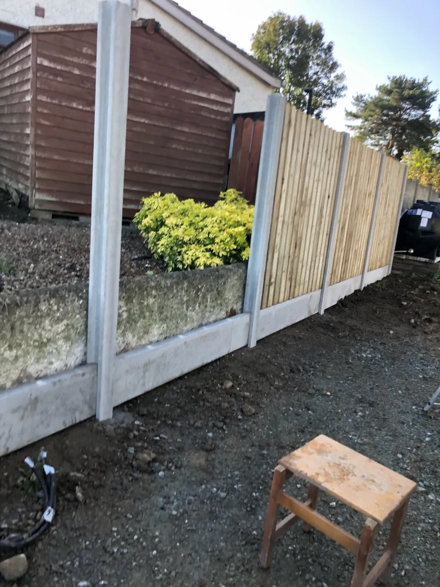 Fence , timber panels , Concrete posts - Image 4