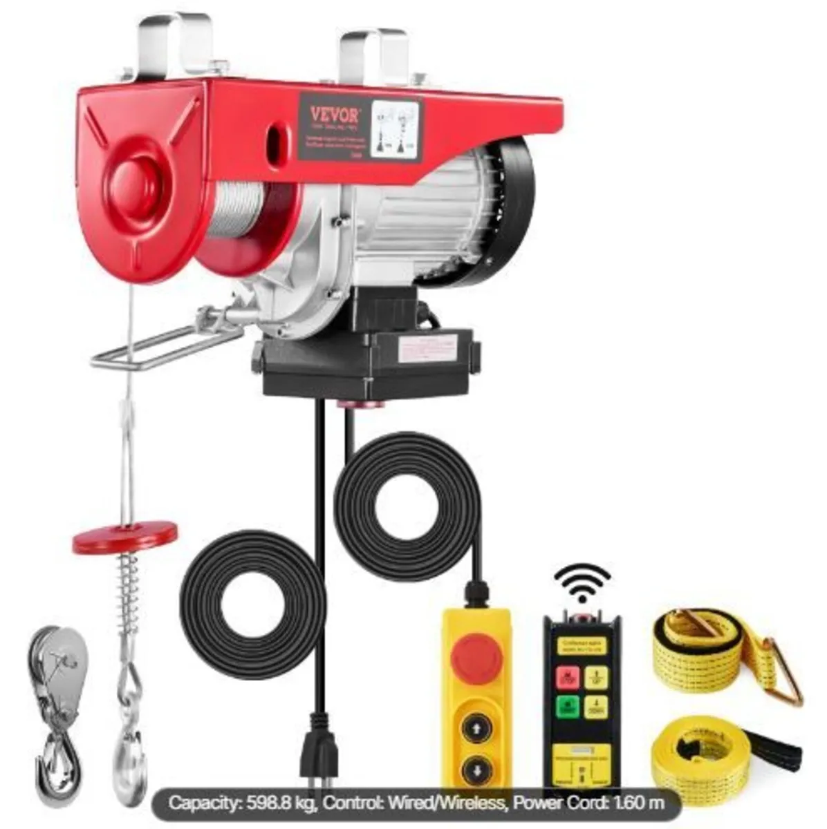 Electric Hoist Crane Winch 598.7 kg 9997.4 cm Wire - Image 4