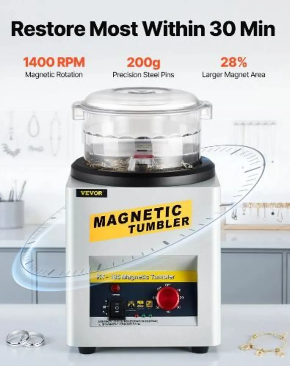 KT-185 Magnetic Tumbler 180mm Jewelry Polisher - Image 1
