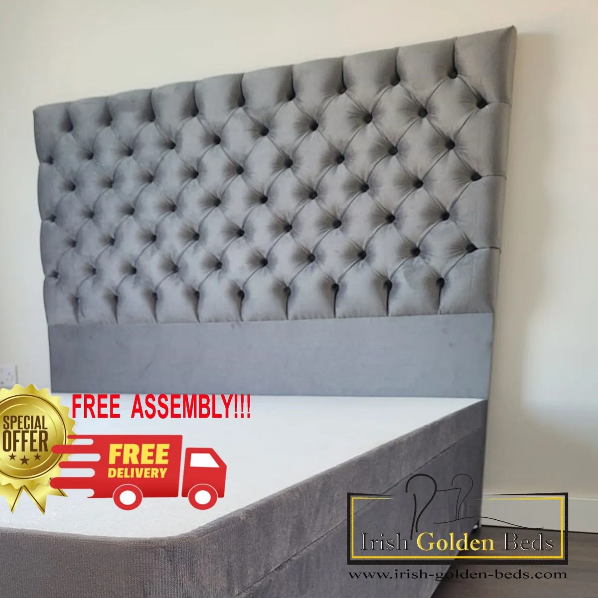 Divan Base+ headboard free delivery and assembly - Image 1