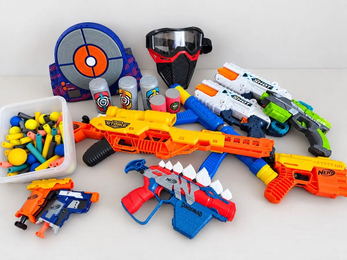 Nerf & X-Shot Gun Bundle – Target, Ammo & Accessor - Image 1