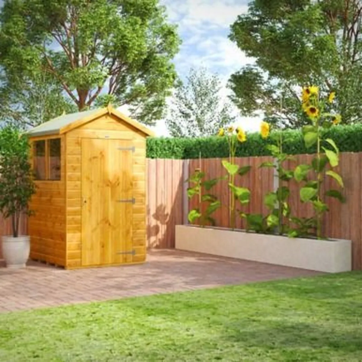 4x4 Timber Apex Garden Shed – Compact Timber Stora - Image 1