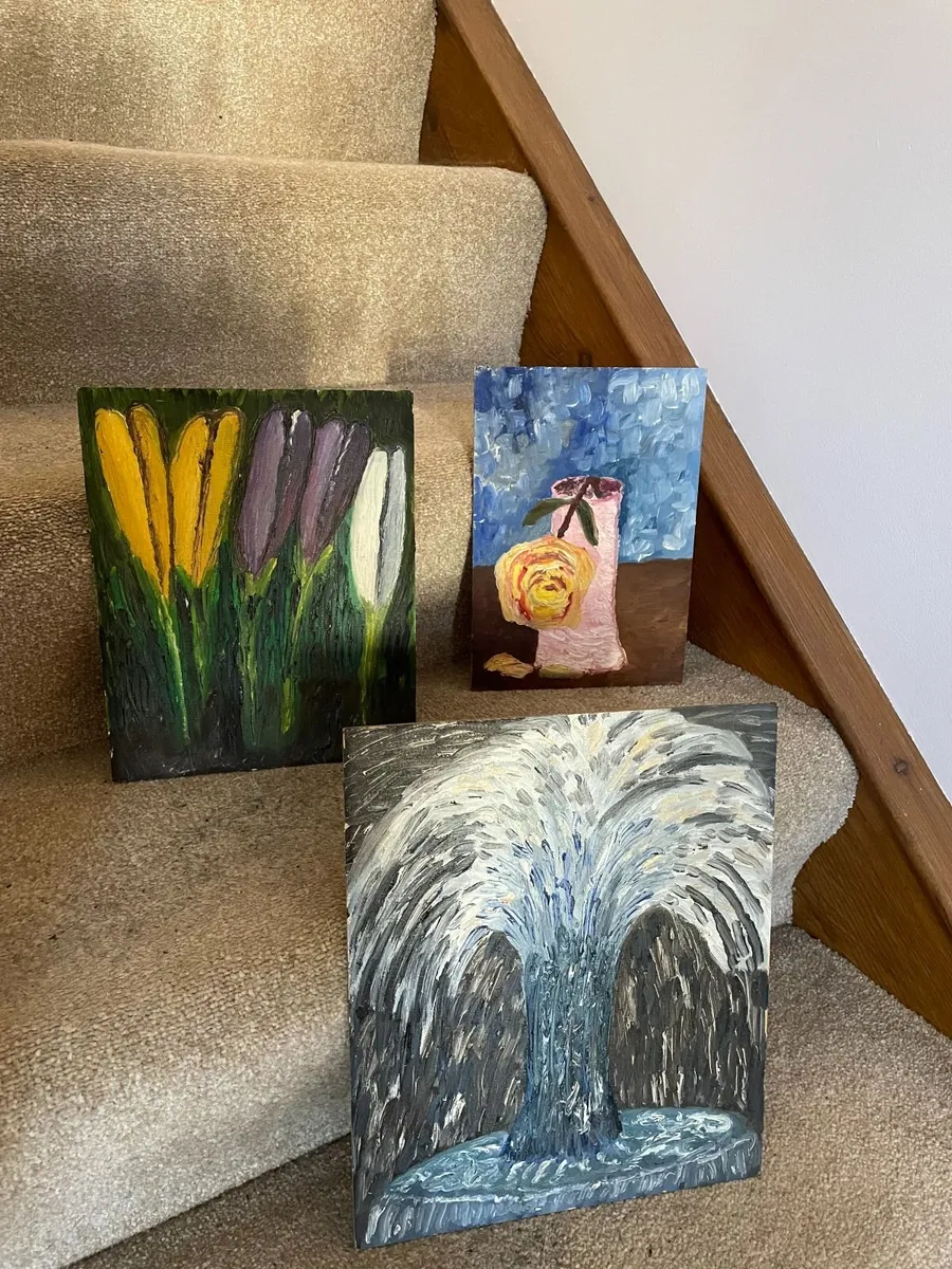 Trio of acrylic on board Paintings EX ST. SENAN'S - Image 1