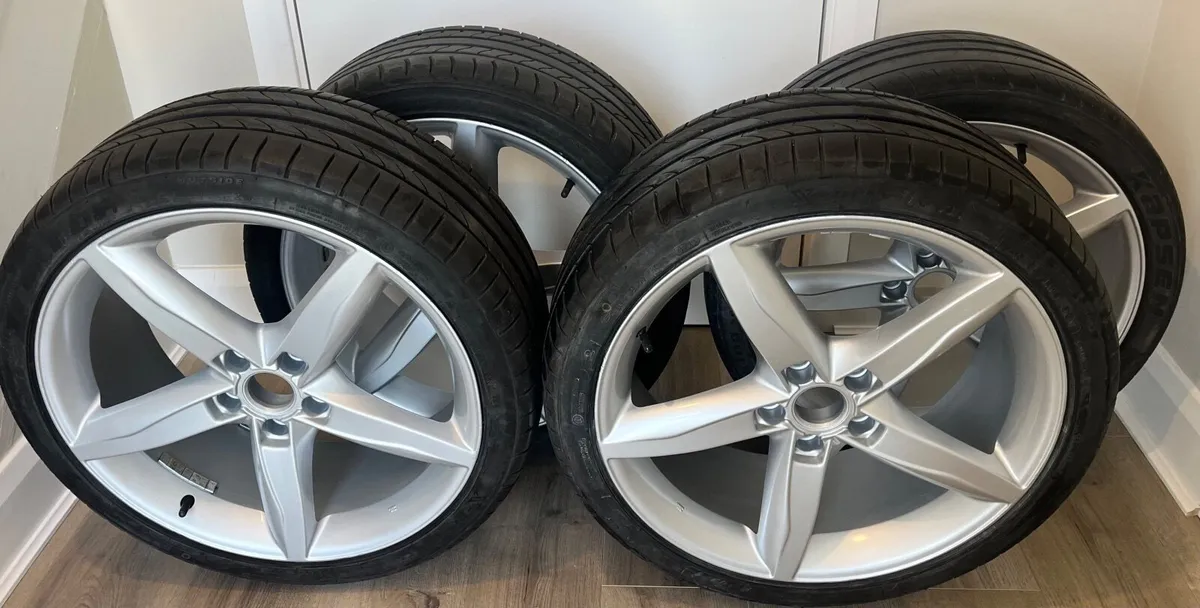 4x 19" Audi Alloys 19x8J 5x112 with Tyres - Image 1