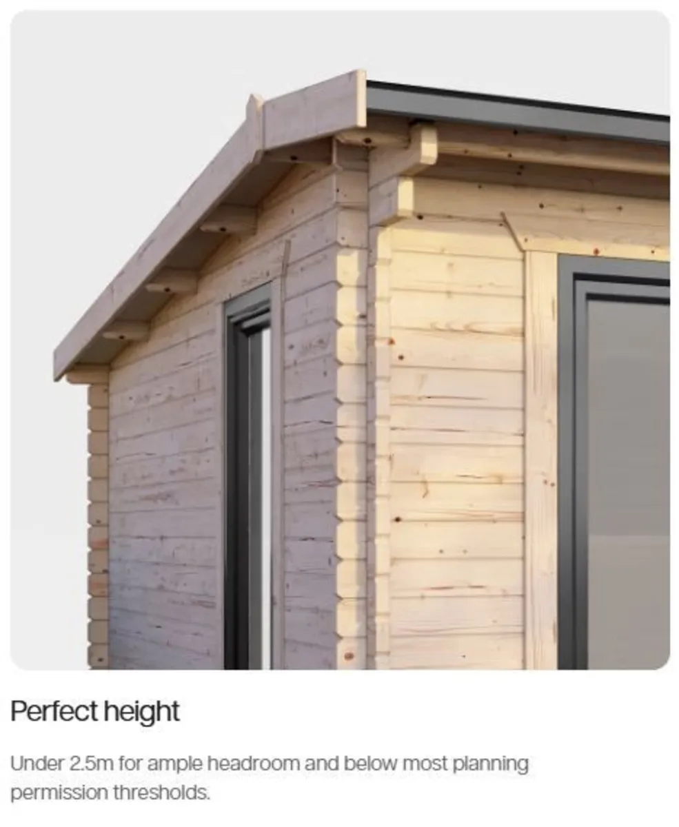 🏡 20×10 COOLa PENT LOG CABIN – 44MM SCANDINAVIAN - Image 3