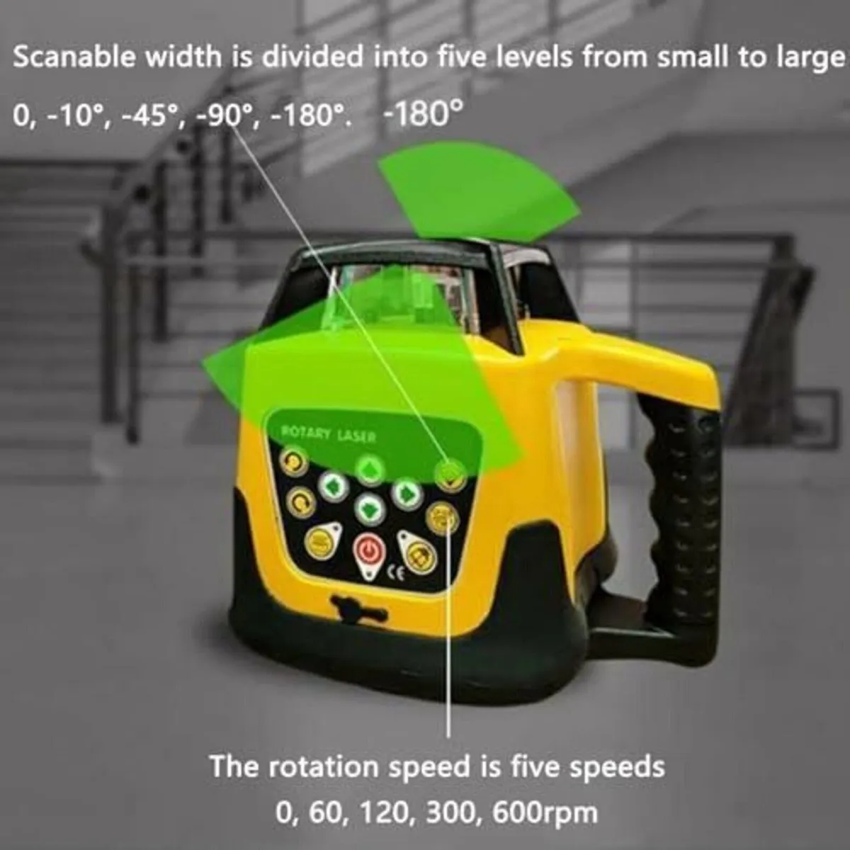 Rotary Laser Level – Without Tripod & Staff - Image 2