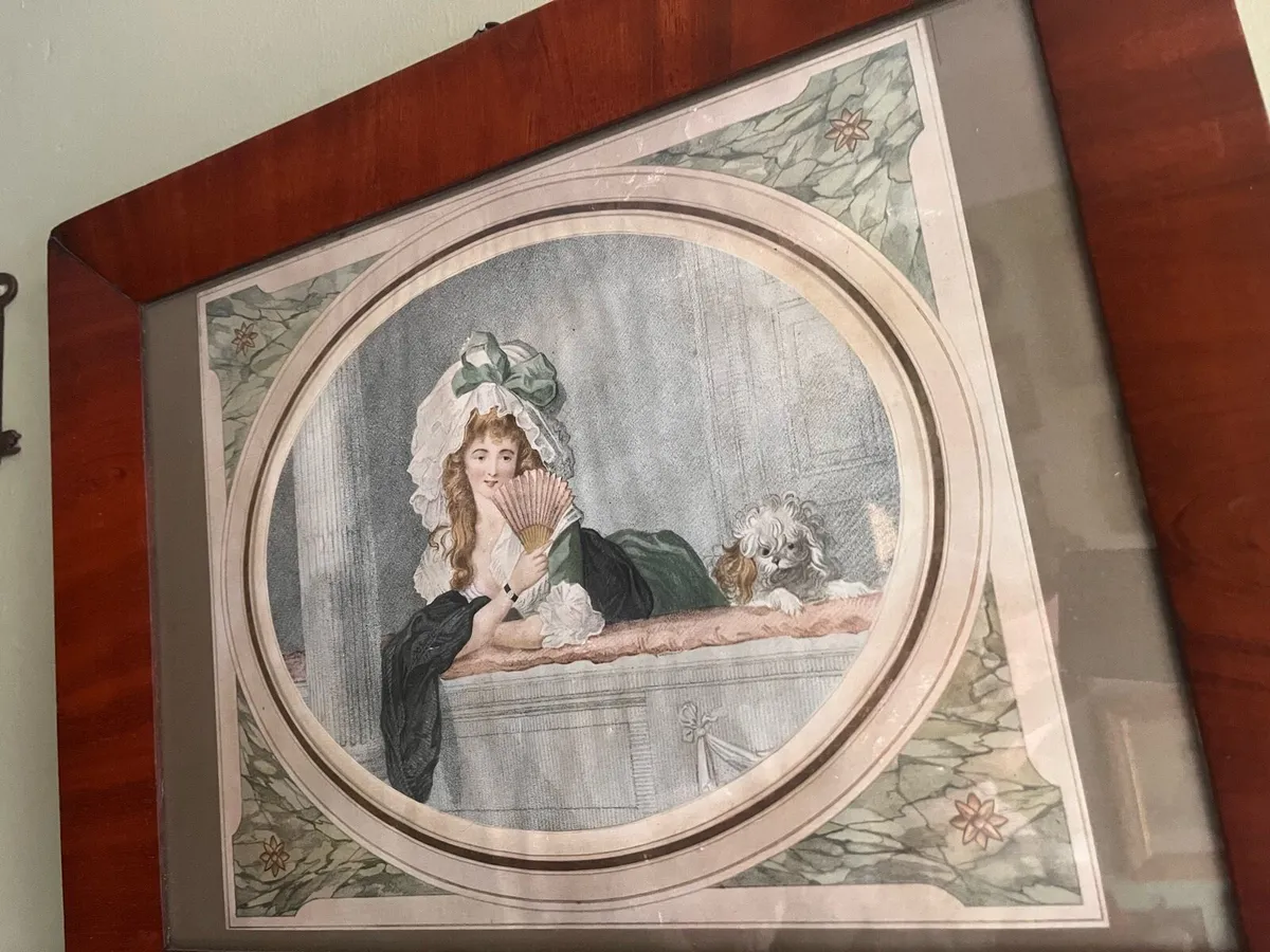 Georgian Scene in Rosewood Frame - Image 2