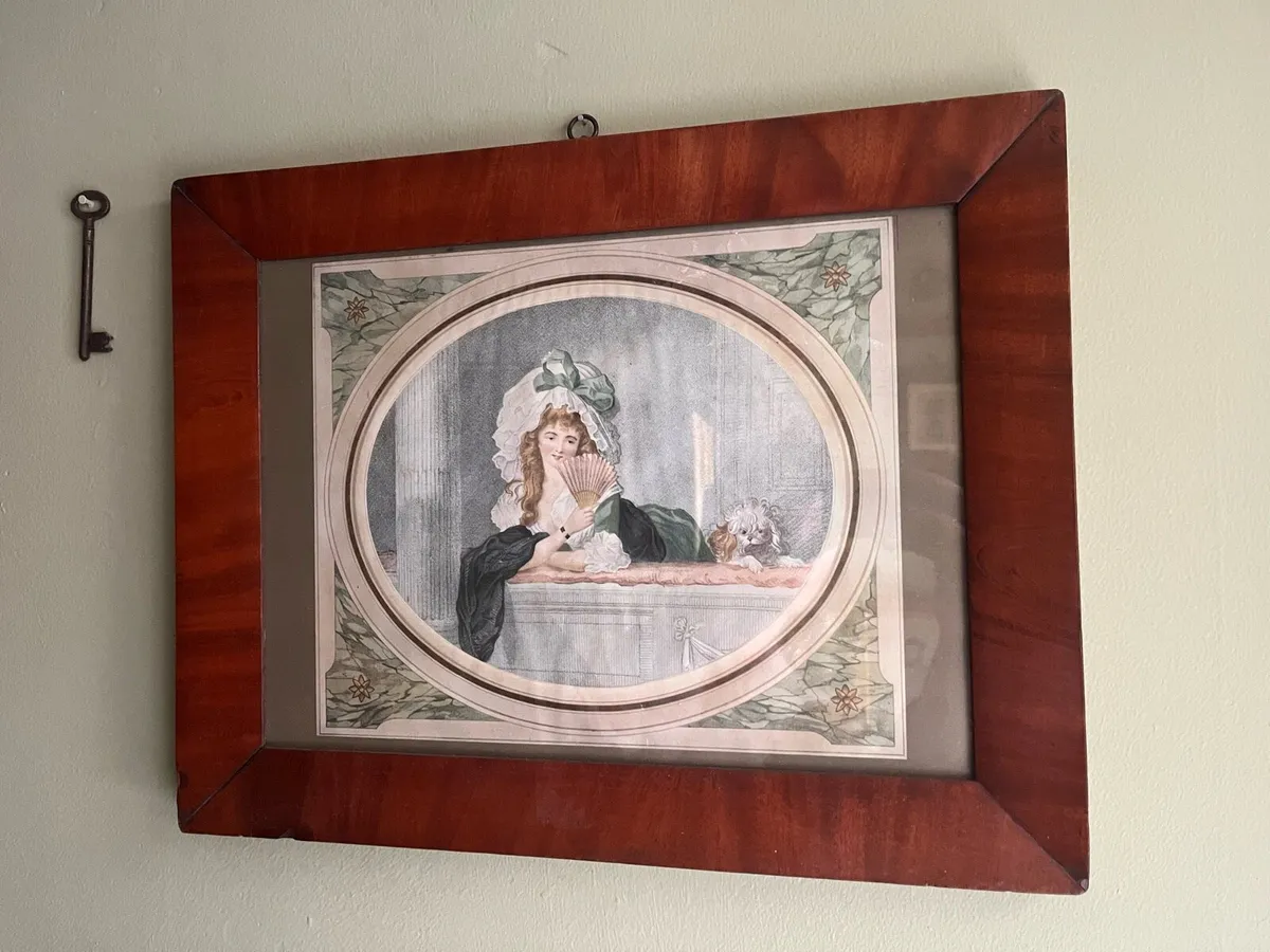 Antique Rosewood Framed Scene - Image 1