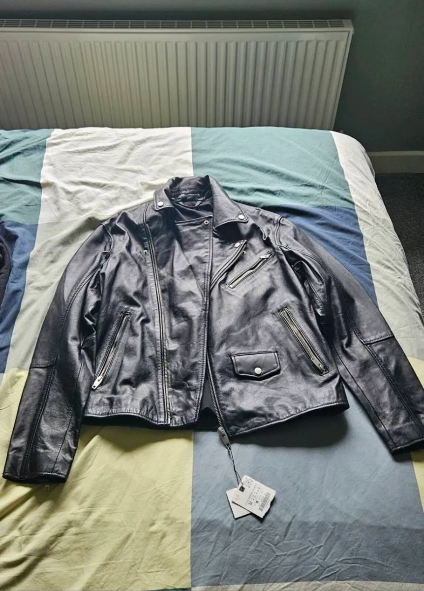 ZARA Men's Leather Jacket - Image 1