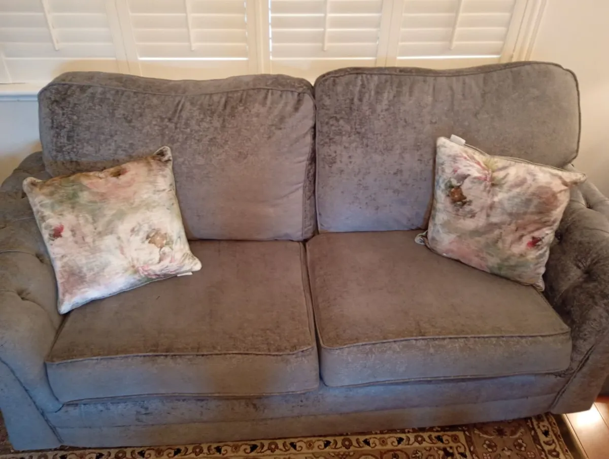 Grey Velvet Sofas - Image 2