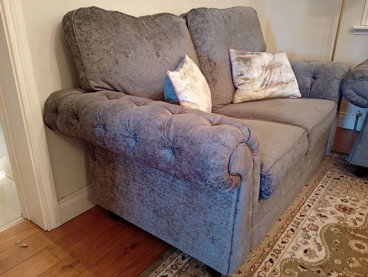 Grey Velvet Sofas - Image 3