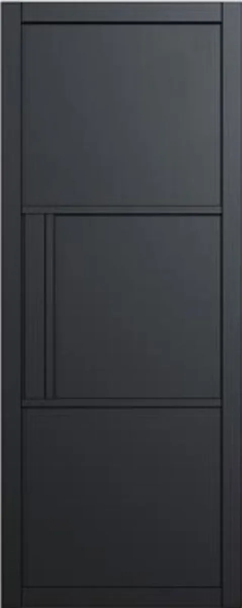 Seattle 3 Panel Black Primed Doors - Image 1