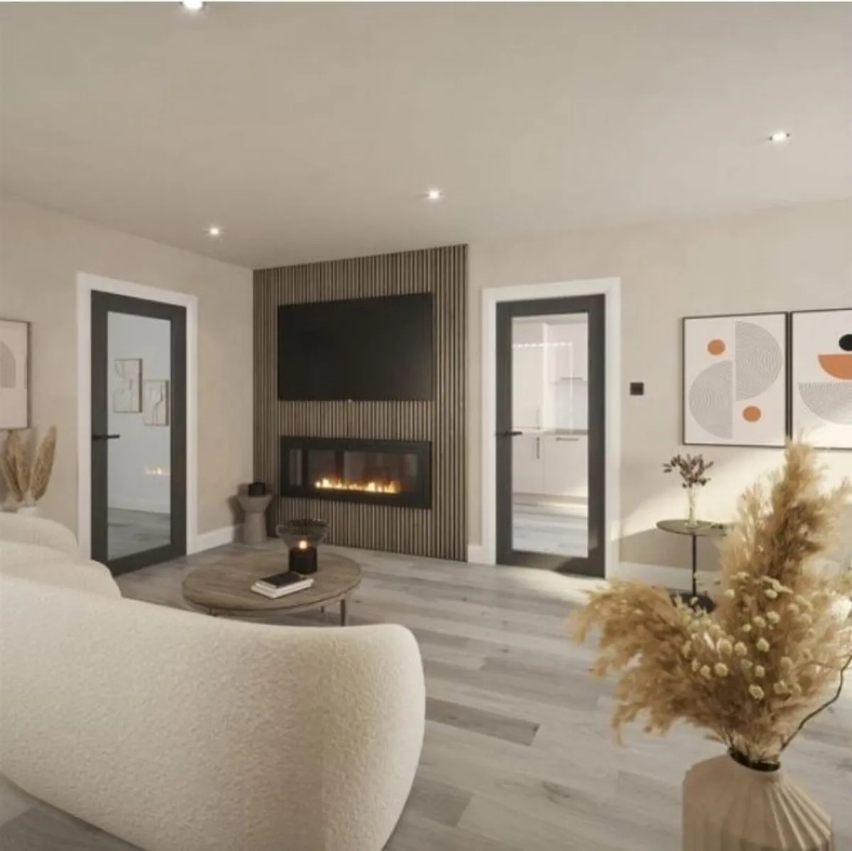 Nolita Grey Clear Glass Pre Finished Doors - Image 1