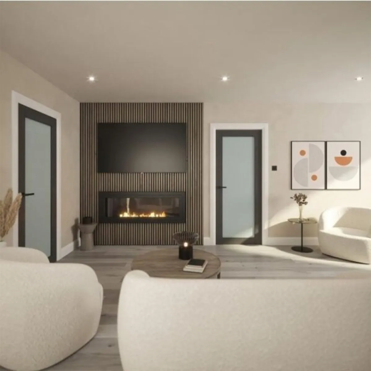 Nolita Grey Opaque Glass Pre Finished Doors - Image 3