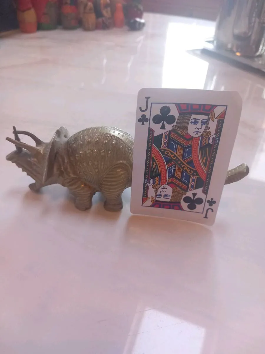 Vintage rare brass dinosaur, D18 post 8e - Image 2