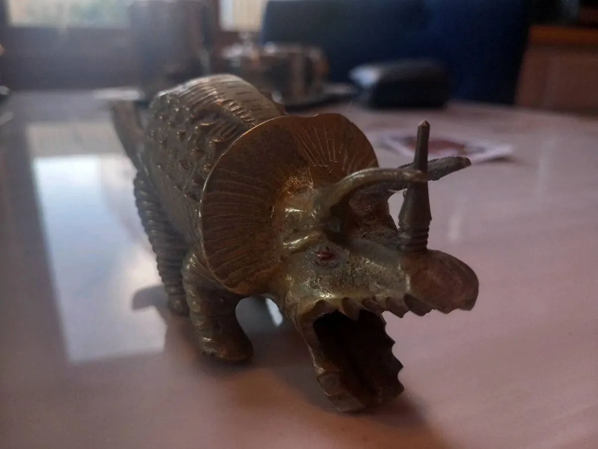 Vintage rare brass dinosaur, D18 post 8e - Image 3