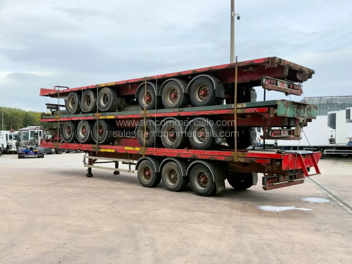 2011 SDC - 5 FLATBED TRAILERS. TRI AXLE, BPW AXLES - Image 4