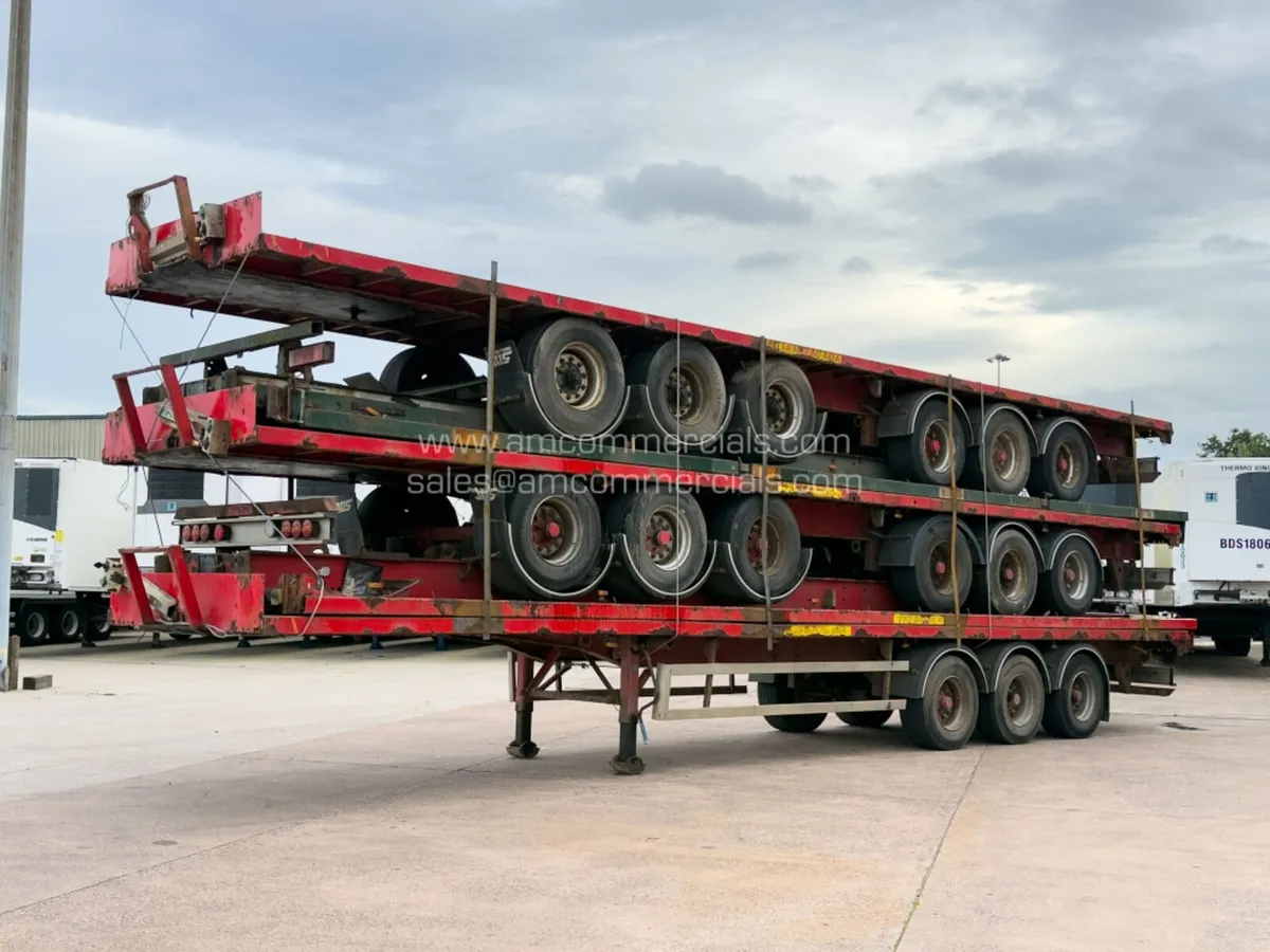 2011 SDC - 5 FLATBED TRAILERS. TRI AXLE, BPW AXLES - Image 3