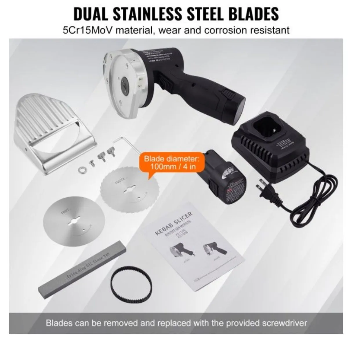 Electric Wireless Turkish BBQ Knife +2 Wavy Blades - Image 4