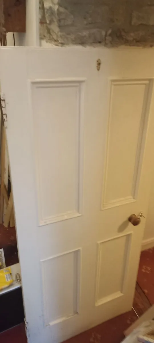 Old Painted Pine Doors - Image 4