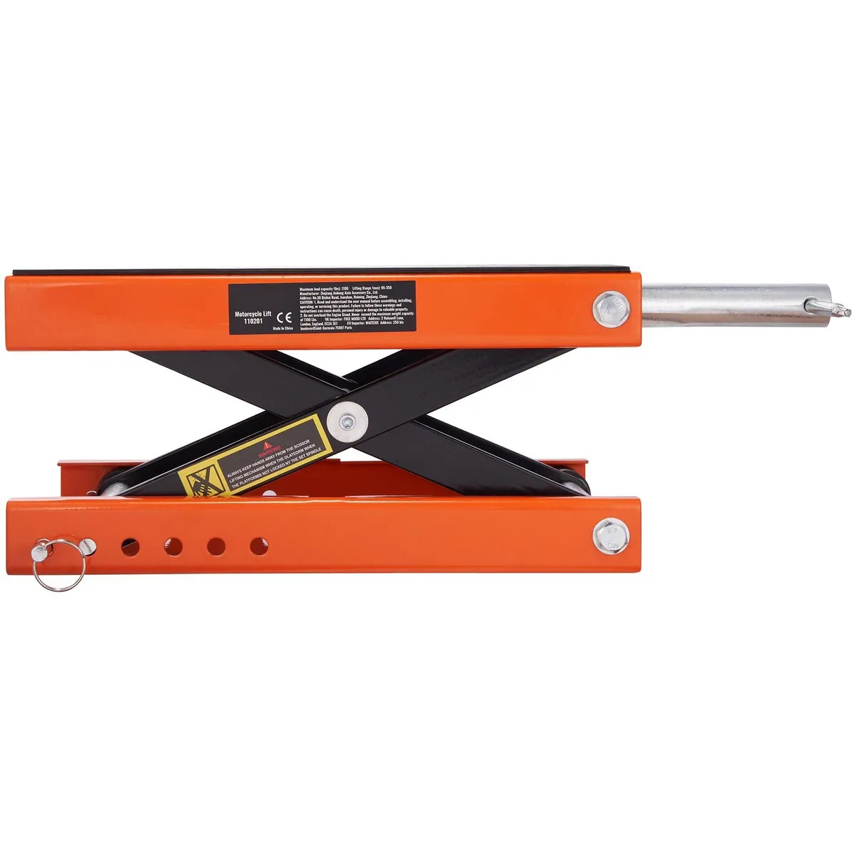 Motorcycle Scissor Jack Lift 1100 lbs Wide Deck - Image 3